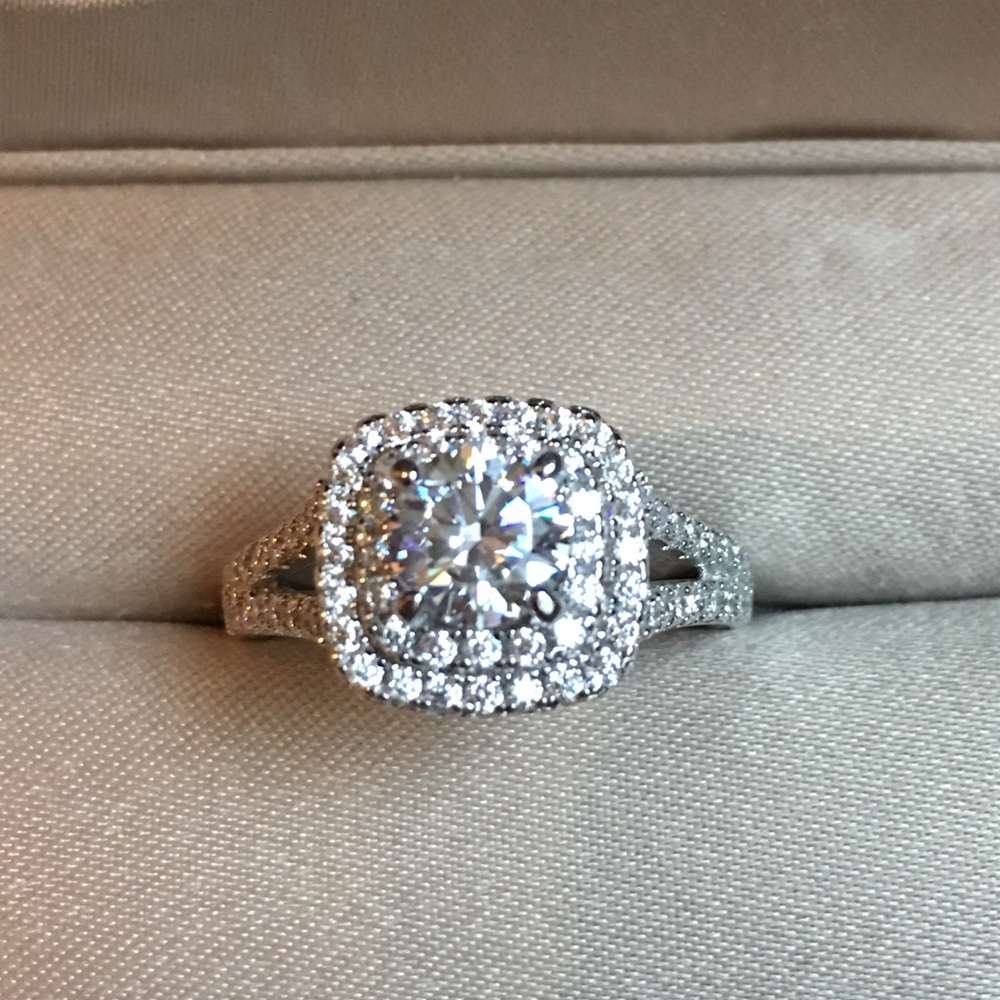 ❤️Solid 925 Silver Engagement Wedding Promise Ring